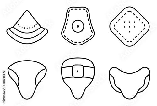 incontinence pads line art product design
