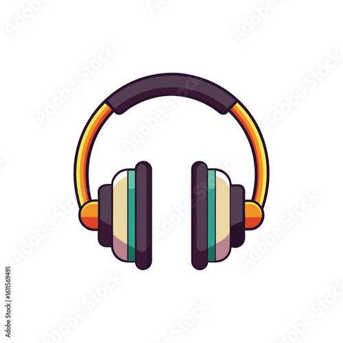 studio headphone icon a detailed over ear headse