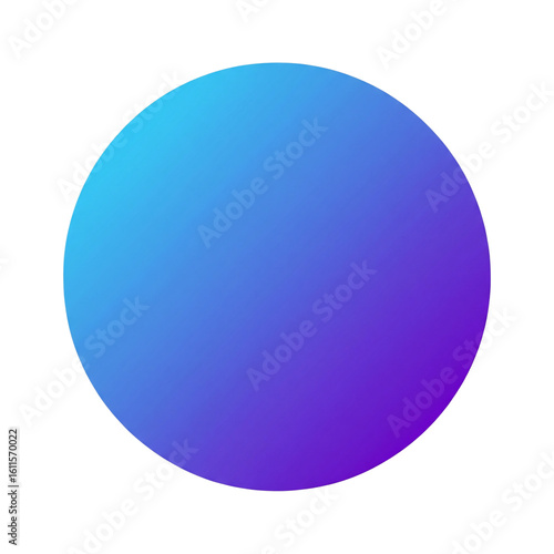 Blue and purple gradient circle shape