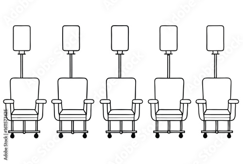 infusion chairs line art relaxing comfort