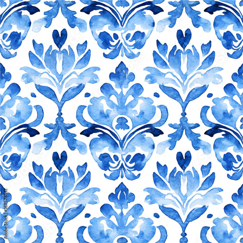Watercolor hand-painted Seamless vintage ornamental watercolor paint Sicily pattern painting illustration isolated on a white background, stinging nettle leaf illustration, AI painting design