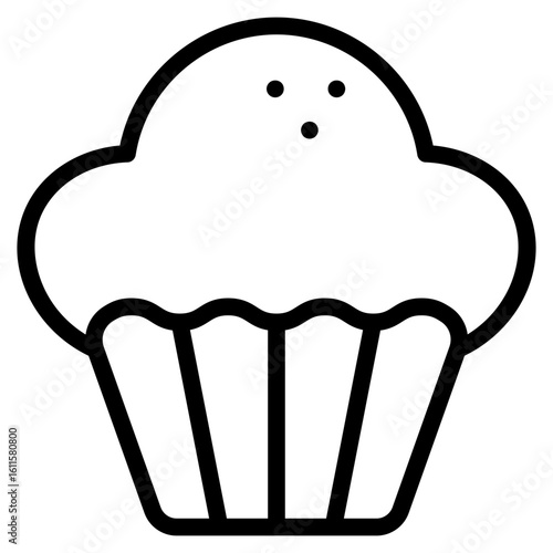 Muffin icon in vector illustration