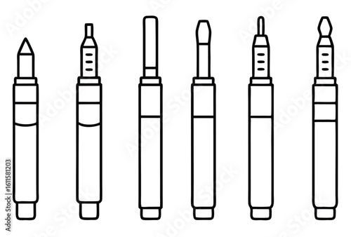 Insulin Pens Line Art Precise Dosage Control