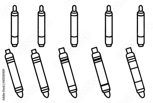 Insulin Pens Line Art Simple Effective Care