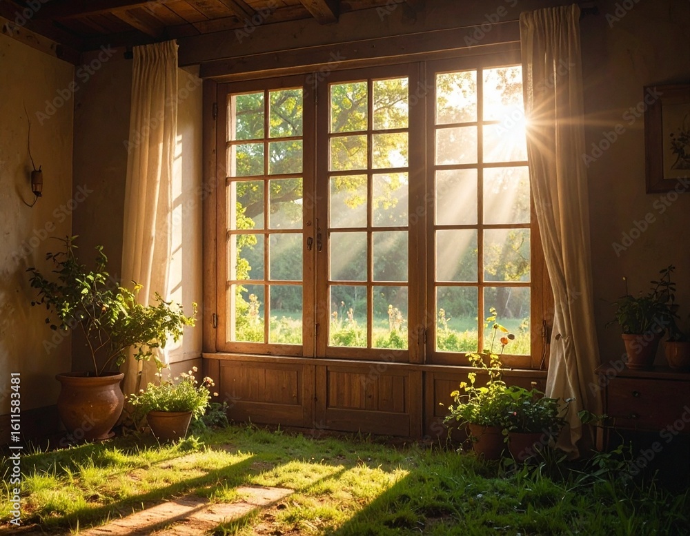 Fototapeta premium window in the garden