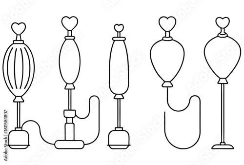 intra aortic balloon lifesaving cardiac therapy line art