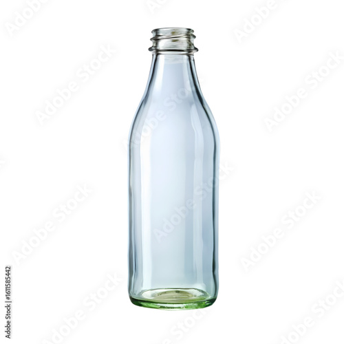 Wallpaper Mural Empty Glass Bottle Clear Transparent Beverage Container Packaging Product Photography Studio Shot Food  Drink Industry Recycling EcoFriendly Torontodigital.ca