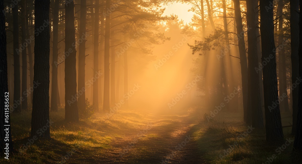 Naklejka premium Forest & Landscape