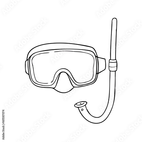 Snorkeling gear with mask and snorkel for underwater exploration. Snorkeling gear includes equipment for diving and swimming for safety in water. Enjoy snorkeling gear for water activities,