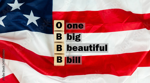 The One Big Beautiful Bill Act text Flag of the United States of America background.
Tax Cuts and Jobs Act. 
State and Local Taxes. obbb