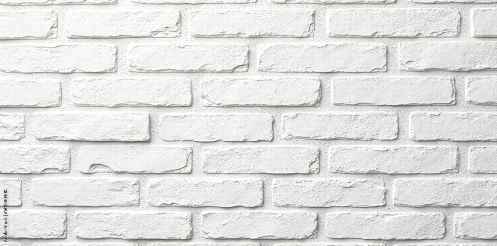 Fototapeta premium Subtle variation in off-white ceramic brick wall , detail, aged, ceramic