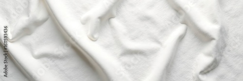Wrinkled, off-white linen fabric texture Close-up view , home, detail, linen