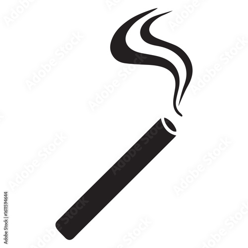 Silhouette Style Vector Minimal Smoking Logo Design – Custom Minimalist Smoke-Themed Logo for Cigar Brands, Vape Shops, Hookah Lounges, Cannabis Products, and Modern Lifestyle Branding
