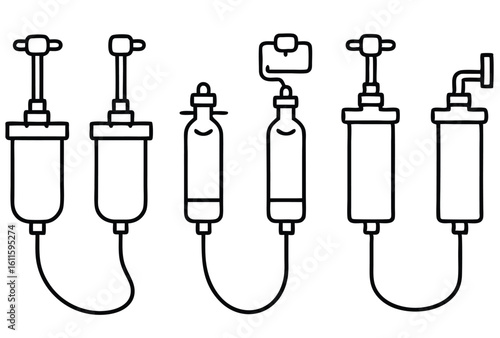 iv pumps design concept medical line art