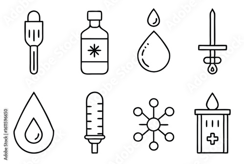 iv solutions hospital care concept line art