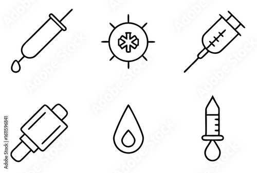 iv solutions medical treatment design line art