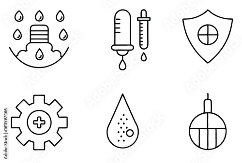 iv solutions hydration therapy concept line art