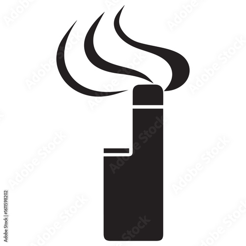 Silhouette Style Vector Minimal Smoking Logo Design – Custom Minimalist Smoke-Themed Logo for Cigar Brands, Vape Shops, Hookah Lounges, Cannabis Products, and Modern Lifestyle Branding