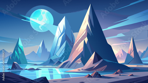 Elegant sailboat glides on the summer ocean, a serene landscape of blue water and sky