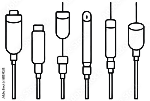 iv tubing healthcare infusion tool line art