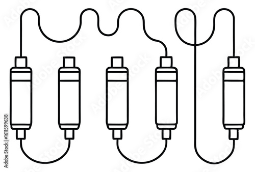 iv tubing clinical nursing care line art