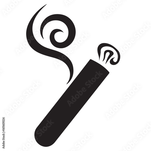 Silhouette Style Vector Minimal Smoking Logo Design – Custom Minimalist Smoke-Themed Logo for Cigar Brands, Vape Shops, Hookah Lounges, Cannabis Products, and Modern Lifestyle Branding