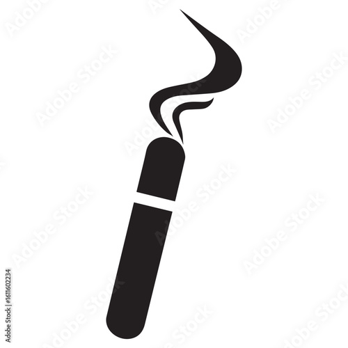Silhouette Style Vector Minimal Smoking Logo Design – Custom Minimalist Smoke-Themed Logo for Cigar Brands, Vape Shops, Hookah Lounges, Cannabis Products, and Modern Lifestyle Branding