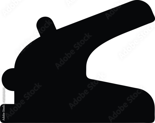 electrical conduit bender on a clean surface silhouette engineering tool vector