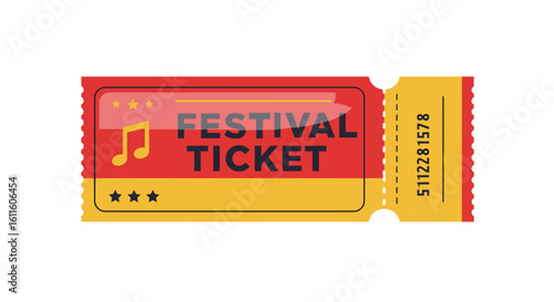 Vibrant "Festival Ticket" for music festivals and cultural events to enhance attendee experiences