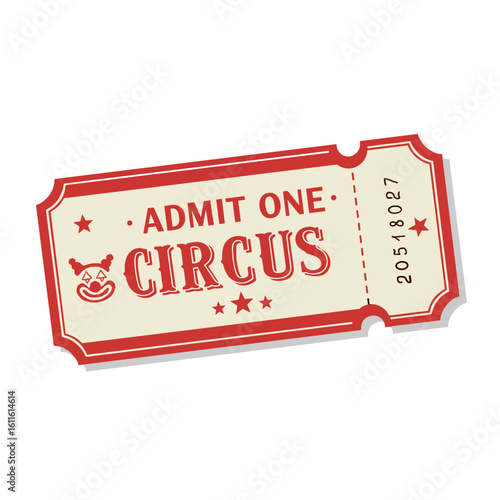 Colorful "Admit One Circus" ticket for circus performances and family-friendly events to enhance entertainment experiences 