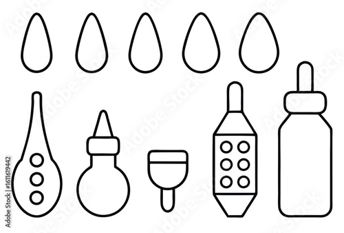 Lactated Ringer sterile IV liquid line art