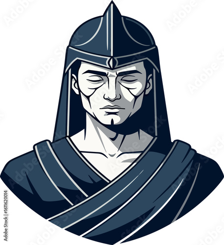 Serene Warrior Portrait
