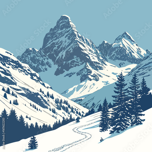 winter mountain landscape