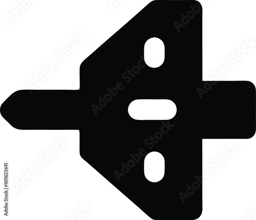 dowel jig used in precise drilling silhouette engineering tool vector