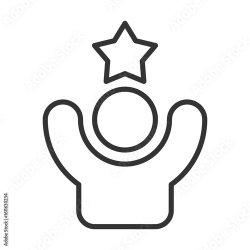 Success Icon Outline Style. Vector Illustration Design