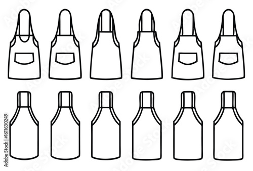 Lead aprons essential radiation safety line art