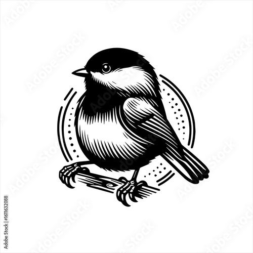Chickadee bird on a branch