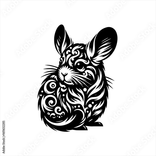 Ornate chinchilla illustration