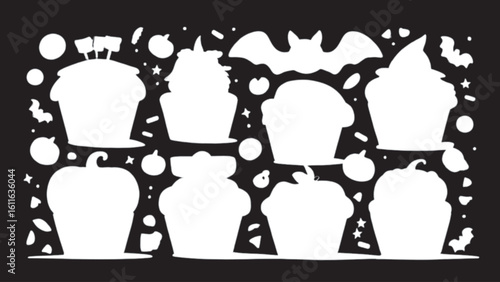 Vector silhouette of a religious man as a team concept icon