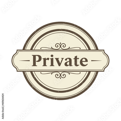 Elegant "Private" sign for offices, homes, and personal spaces to ensure confidentiality