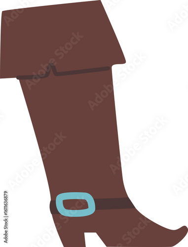 Pirate sailor boot vector illustration