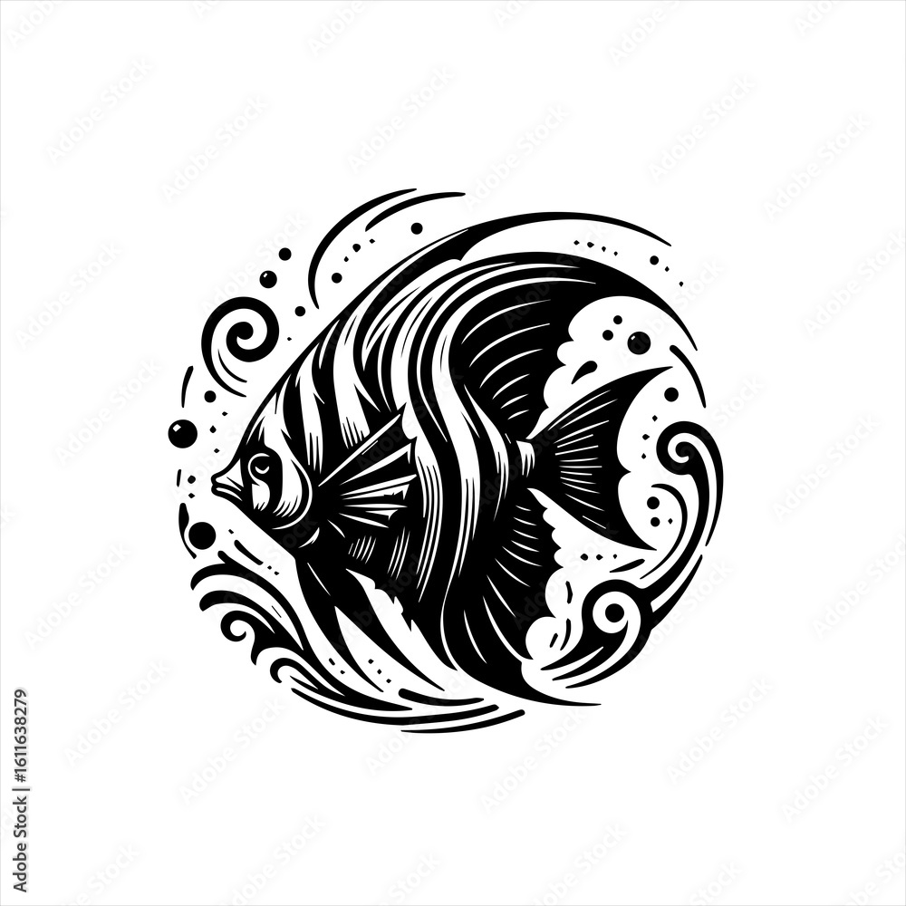 Stylized fish illustration Stylized fish illustration