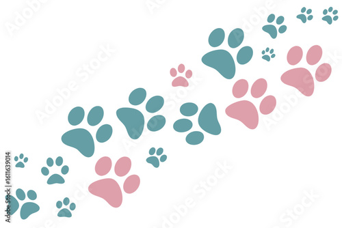 Minimalist Dog Paw Pattern