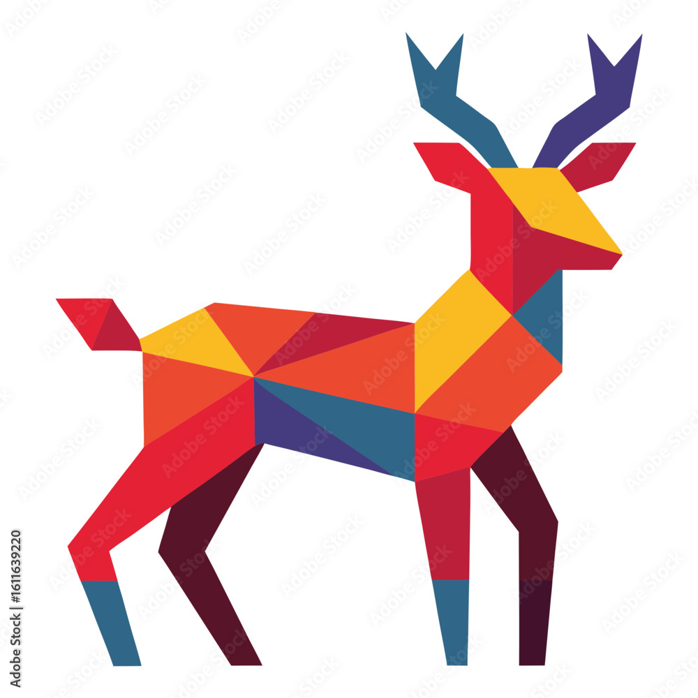 Obraz premium Vector illustration of a designed deer 