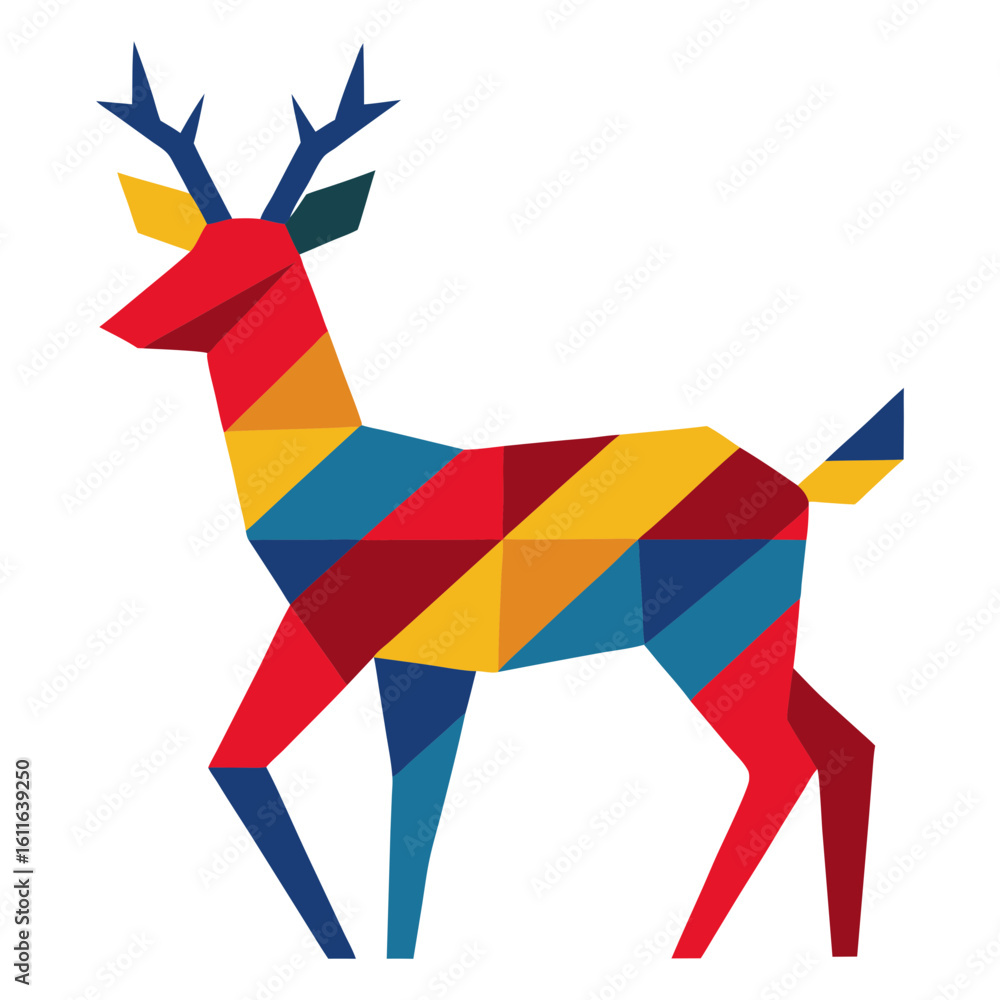Obraz premium Vector illustration of a designed deer 