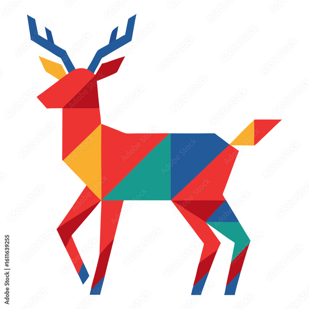 Obraz premium Vector illustration of a designed deer 