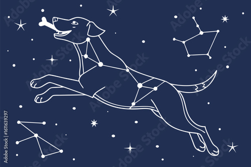 Celestial Dog Star Constellation