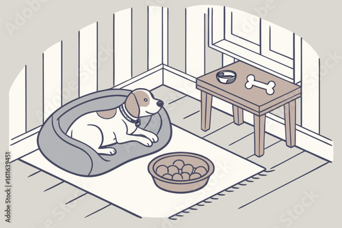 Scandinavian Dog Hygge Scene
