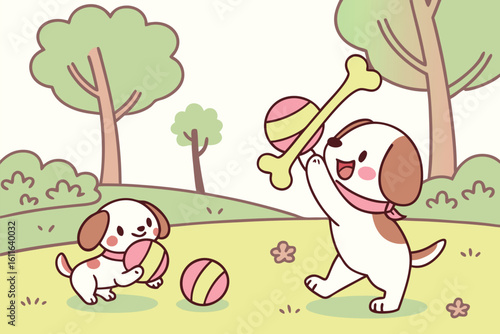 Chibi Dog Park Adventure