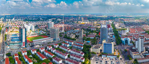Photography Urban environment of Songjiang Radio and Television Tower, Shanghai, China